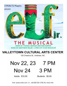Elf, Jr., the play @Valleytown Cultural Arts @ Valleytown Cultural Arts Center