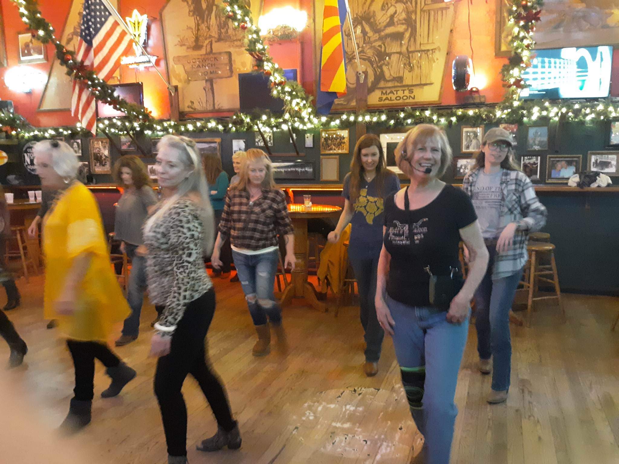 Line Dancing at Ronnies in Andrews